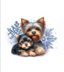 Panel - Teplákovina- Yorkšír a vločka 47x43