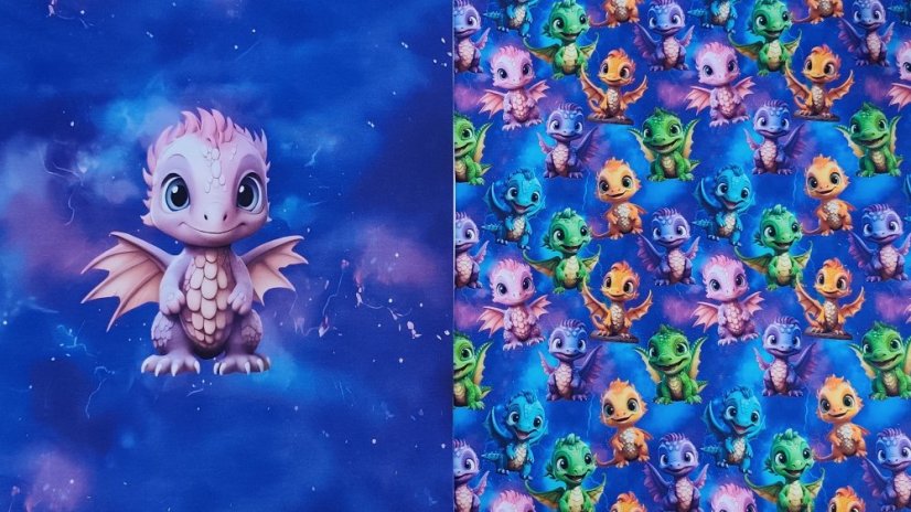 Teplákovina nepočesaná- Farebné dráčiky