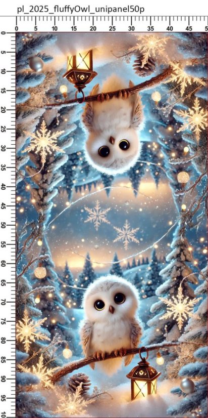 Panel- Velúr na vankúšik - Sova na vetve