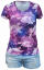 Dámske tričko Ružovofialové kvety - Veľkosť: XL
