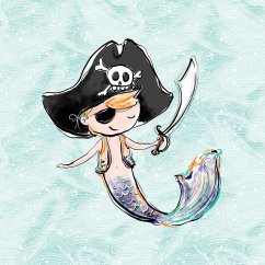 Panel - Teplákovina Rybí chlapec pirátem