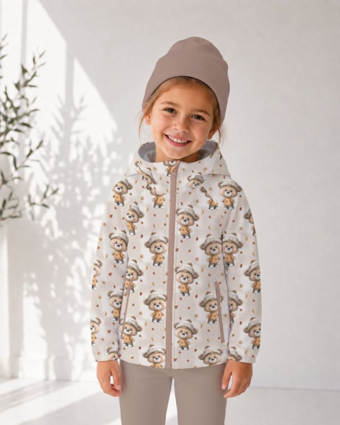 Softshell zimní s fleec - Medvídek v čepici