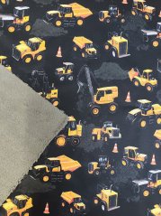 Softshell s beránkem- Stavební stroje