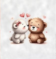Panel - Teplákovina- Medvedíky a srdiečka 50x45