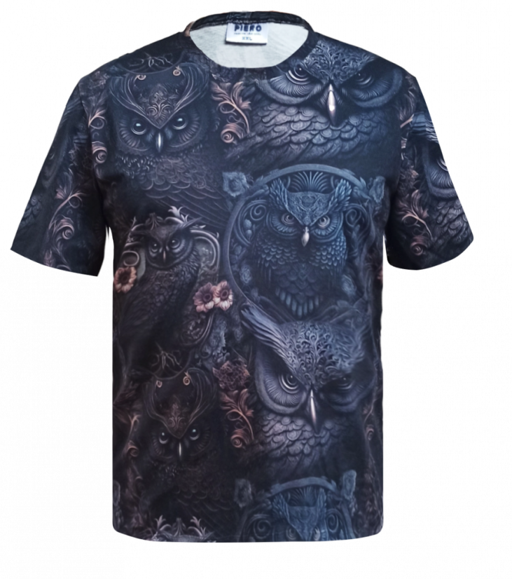Pánské tričko Temné sovy - Velikost: XL