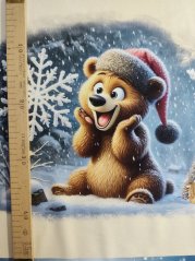 Panel - Teplákovina- Medvedík a vločka 47x43