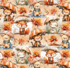 Teplákovina nepočesaná- Zvieratká v jesene