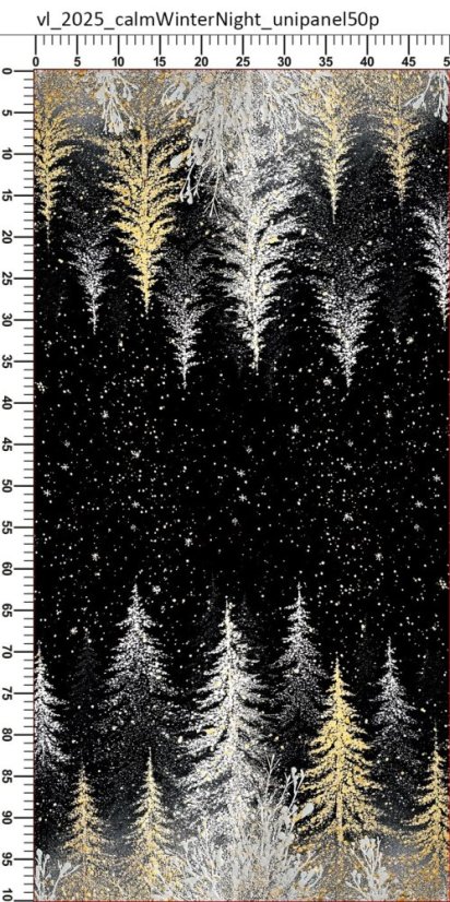 Panel- Velúr na vankúšik - Stromčeky