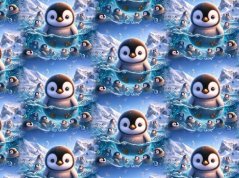 Softshell s beránkem- Tučňáci ve vodě