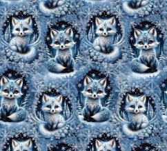 Velúr soft - Zimné líšky