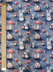 Softshell zimné - Lesné zvieratká a srdiečka