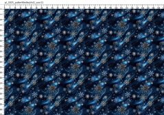 Softshell s baránkom- Vločky na tmavo modré