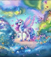 Panel - Teplákovina- Jednorožec na lúke 50x45