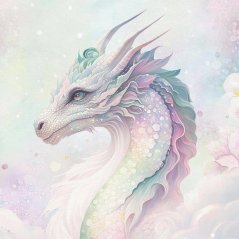 Panel - Teplákovina Krištáľový drak Smaragd