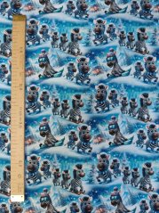 Softshell zimné - Zebry na snehu