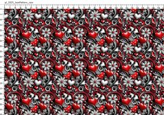 Funkčný úplet Sporty- Biela a červená srdiečka