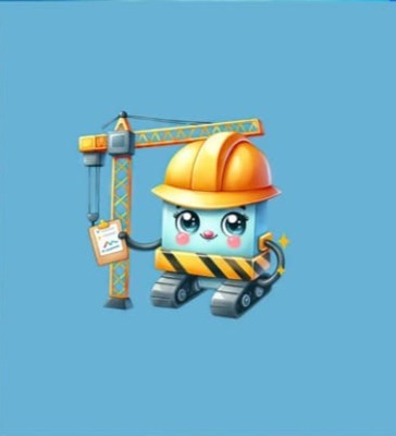 Panel - Úplet- Stavebný stroj na modrej 50x45