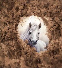 Panel - Teplákovina- Biely kôň 50x45