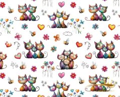 Úplet - Kočičky na bílé