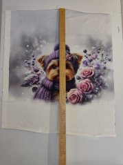 2. akosť - Panel - Teplákovina Xorkšír s fialovou čiapkou 80x60