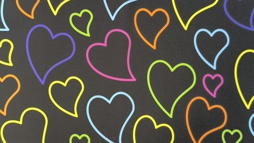 Softshell Farebné srdiečka