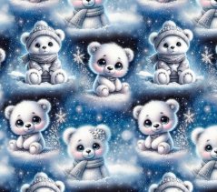 Velúr soft - Medvedíky vo svetri