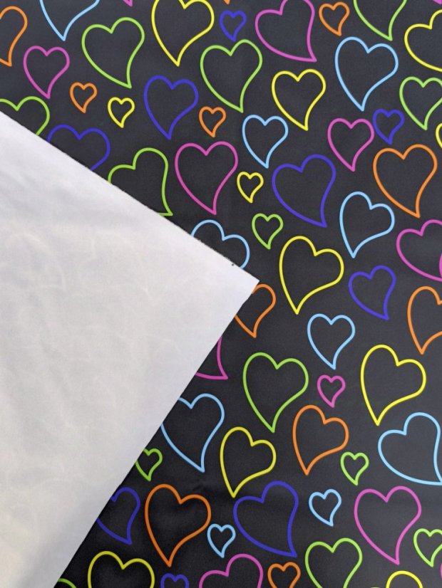 Softshell Farebné srdiečka