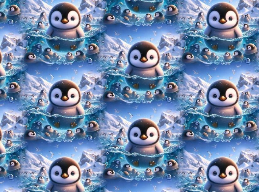 Softshell s baránkom- Tučniaky vo vode