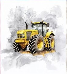 Panel - Úplet- Žltý traktor