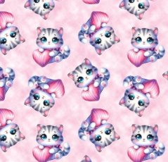 Teplákovina nepočesaná- Mačiatka so srdiečkom