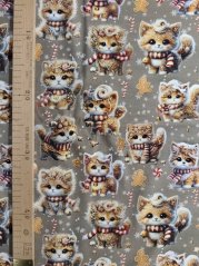 Teplákovina nepočesaná- Mačičky a perníček