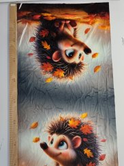 2. akosť - Panel- Velúr Ježko a listy