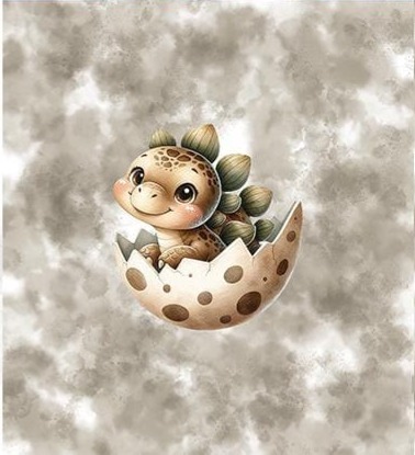 Panel - Úplet- Hnedý dinosaur