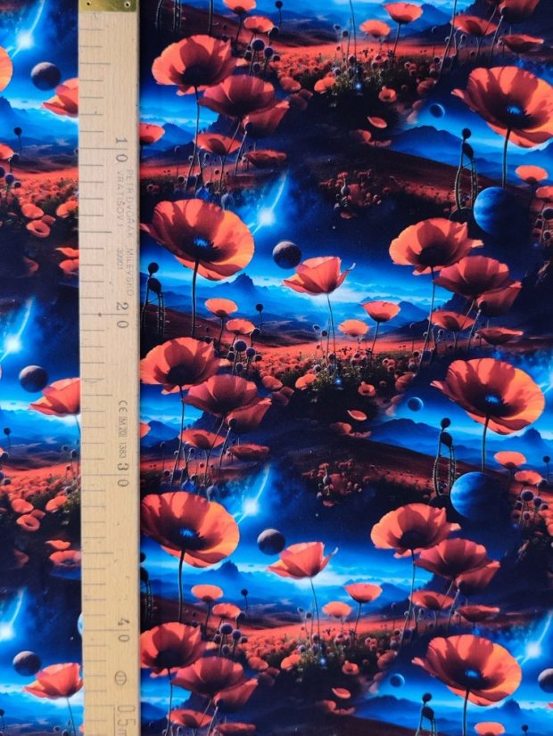 Teplákovina nepočesaná- Vlčie maky