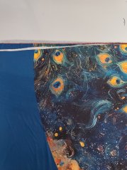 2. jakost - Panel Venezia - Dlouhá půlkolová sukně - Páv