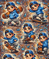 Úplet - Chlapec na skate