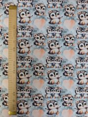 Softshell zimné - Tučniaky a srdiečka