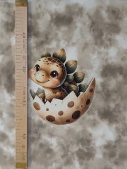 Panel - Úplet- Hnedý dinosaur