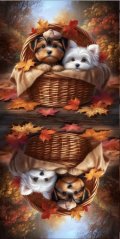 Panel- Taška/Vak - Psíci v košíku