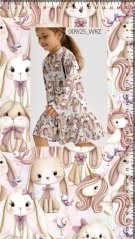 Teplákovina nepočesaná- Zajíčci na růžové