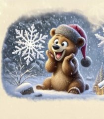 Panel - Teplákovina- Medvedík a vločka 47x43