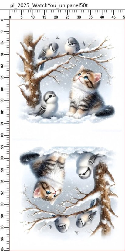 Panel- Taška/Vak Mačička a vtáčiky