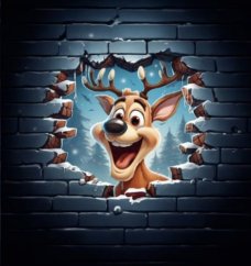 Panel - Teplákovina- Sob za zdí  50x45cm