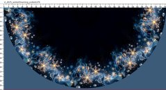 Panel- Polkolová sukňa - Zlaté vločky