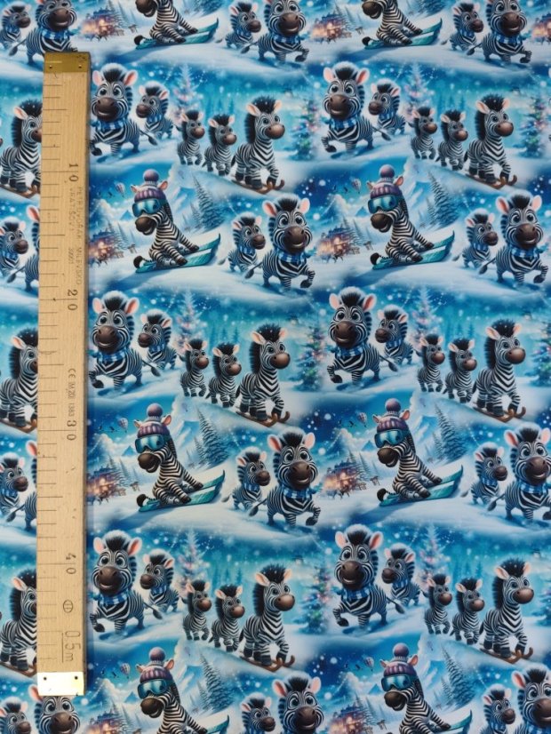 Softshell zimné - Zebry na snehu