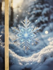 Panel- Teplákovina - Snehová vločka 80x60