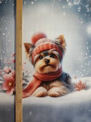 Panel- Teplákovina - Yorkšík na snehu 80x60