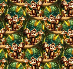 Teplákovina nepočesaná- Opice na stromoch
