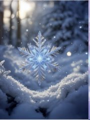 Panel- Teplákovina - Sněhová vločka 80x60