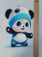 Panel - Teplákovina Panda v čiapke